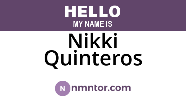 Nikki Quinteros