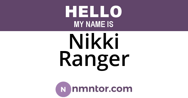 Nikki Ranger