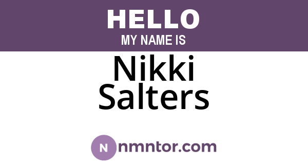 Nikki Salters