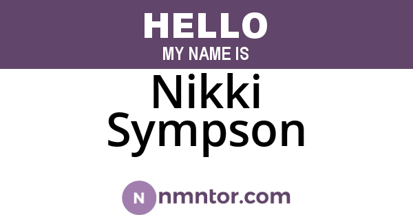 Nikki Sympson