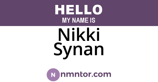 Nikki Synan