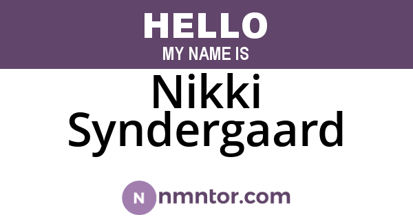 Nikki Syndergaard