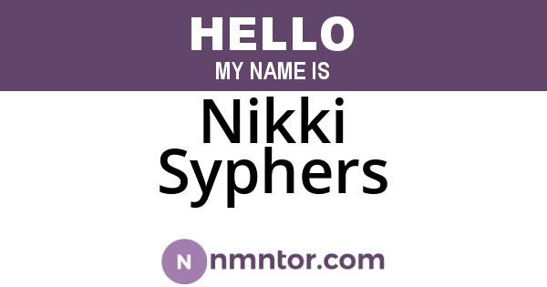 Nikki Syphers