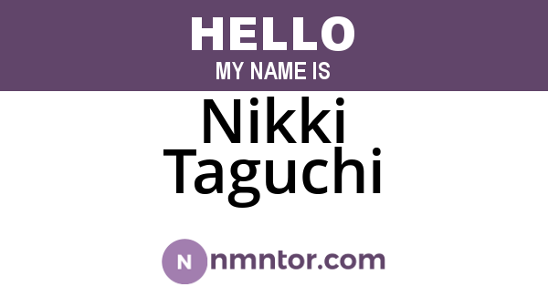 Nikki Taguchi
