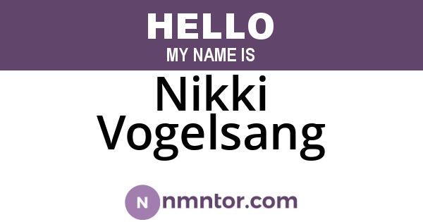 Nikki Vogelsang
