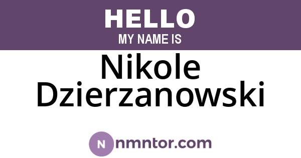 Nikole Dzierzanowski