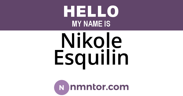 Nikole Esquilin