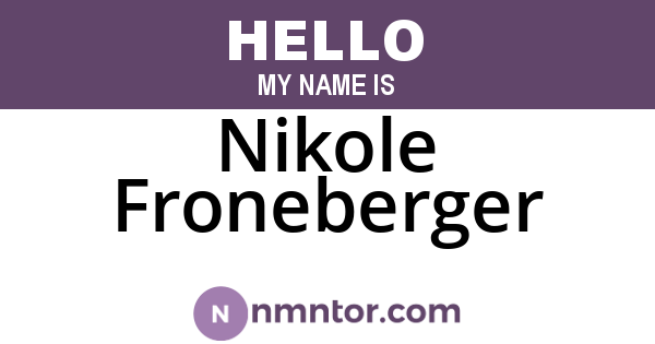 Nikole Froneberger
