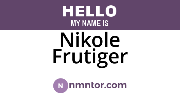 Nikole Frutiger