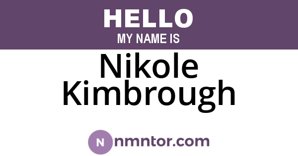 Nikole Kimbrough