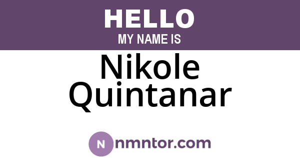 Nikole Quintanar