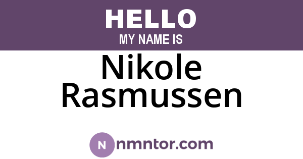 Nikole Rasmussen