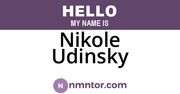 Nikole Udinsky