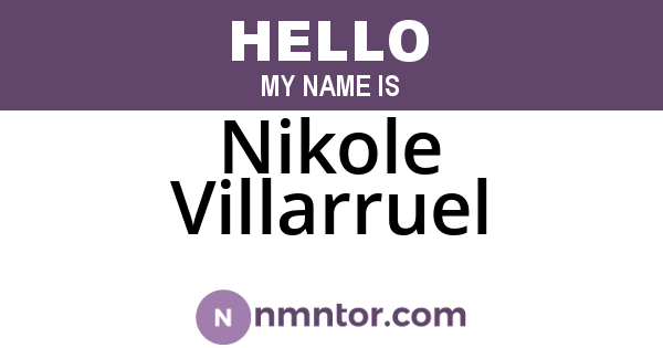 Nikole Villarruel