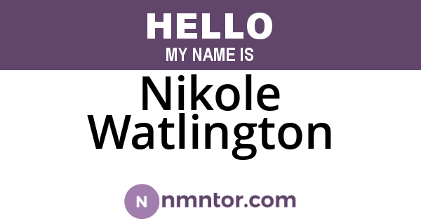 Nikole Watlington