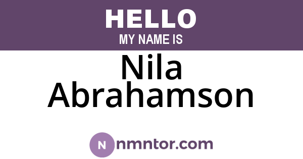 Nila Abrahamson