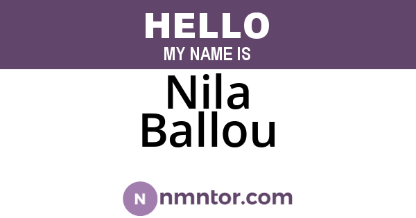 Nila Ballou