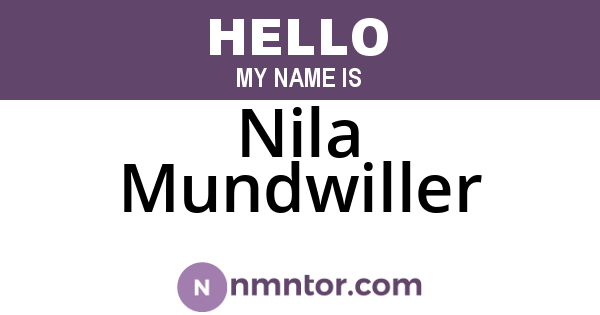 Nila Mundwiller