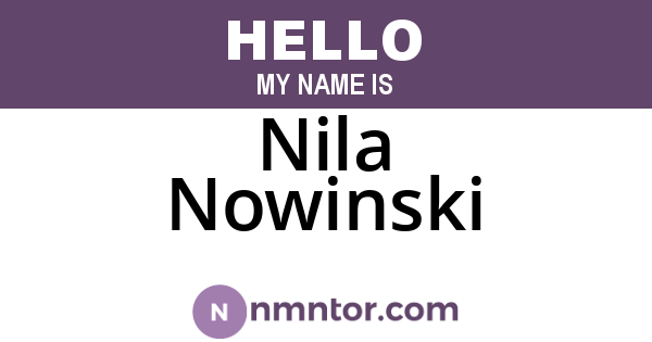 Nila Nowinski