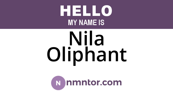 Nila Oliphant