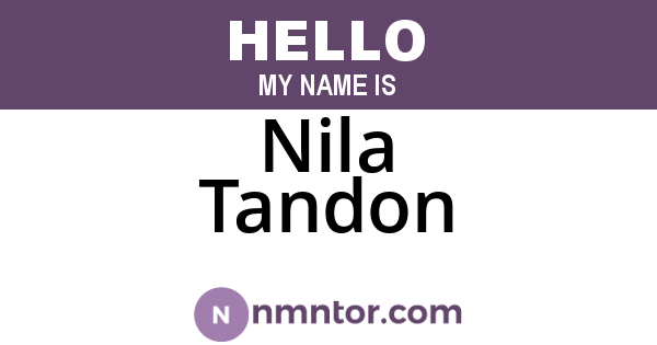 Nila Tandon
