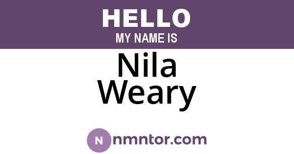 Nila Weary