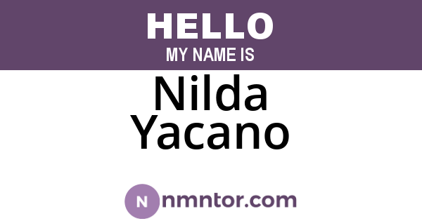 Nilda Yacano