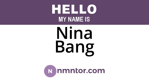 Nina Bang