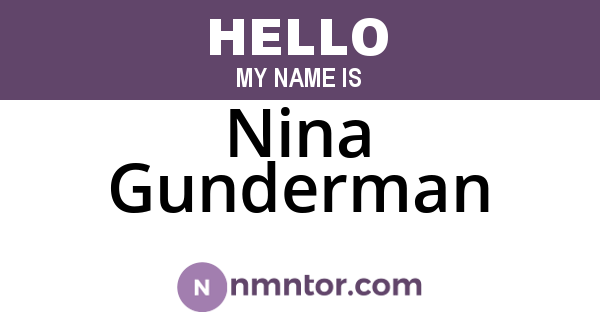 Nina Gunderman