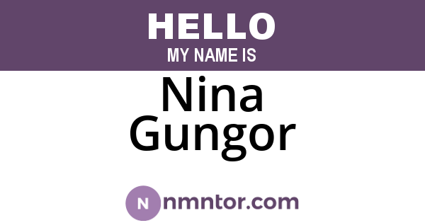 Nina Gungor