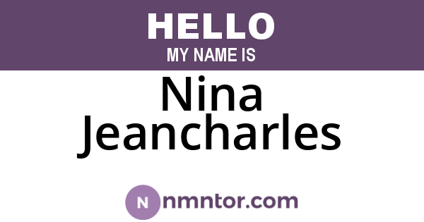Nina Jeancharles