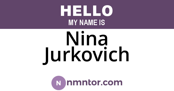 Nina Jurkovich