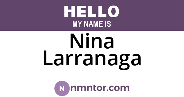 Nina Larranaga