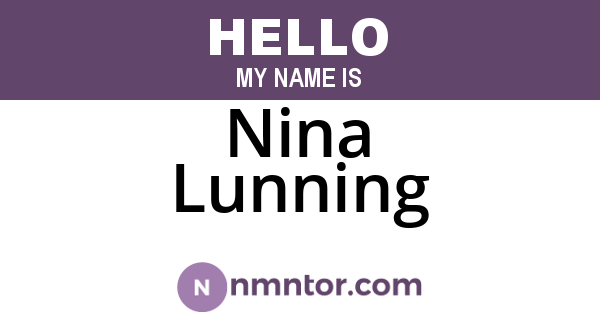 Nina Lunning