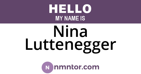 Nina Luttenegger