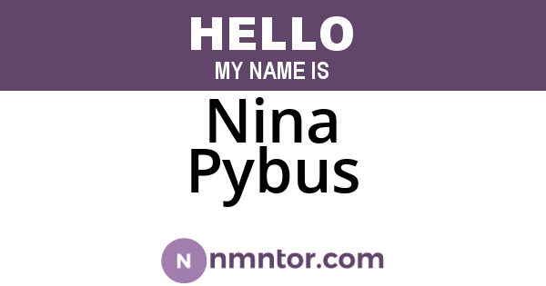 Nina Pybus