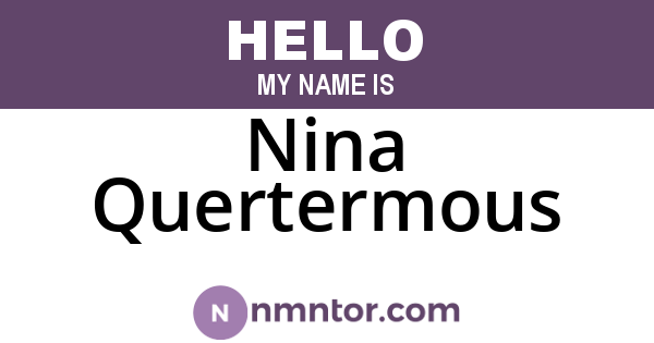 Nina Quertermous