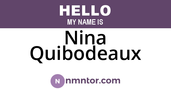 Nina Quibodeaux