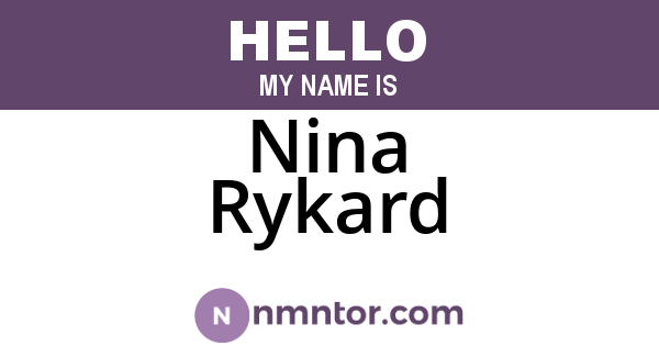Nina Rykard