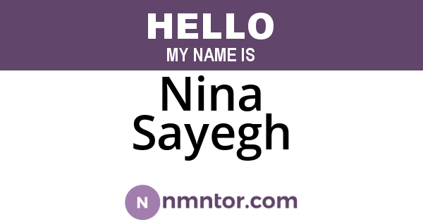 Nina Sayegh