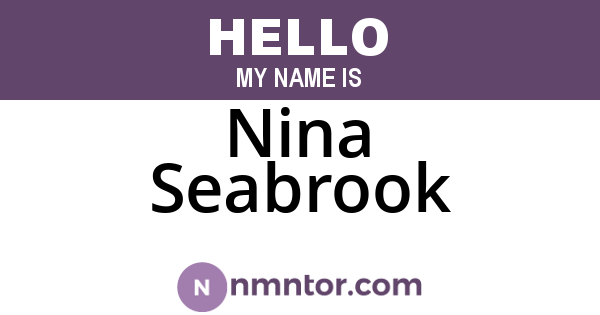 Nina Seabrook