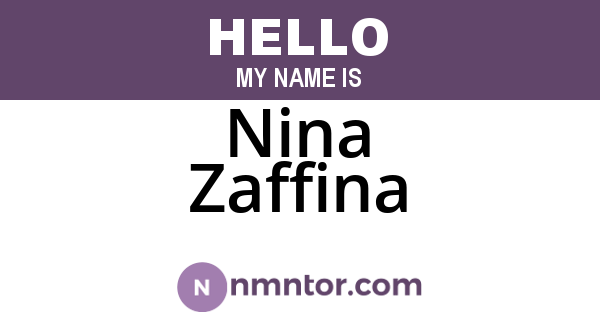 Nina Zaffina