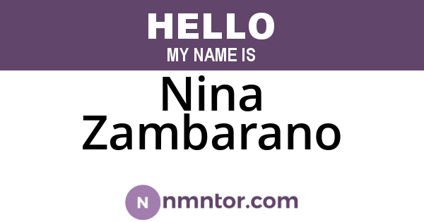 Nina Zambarano