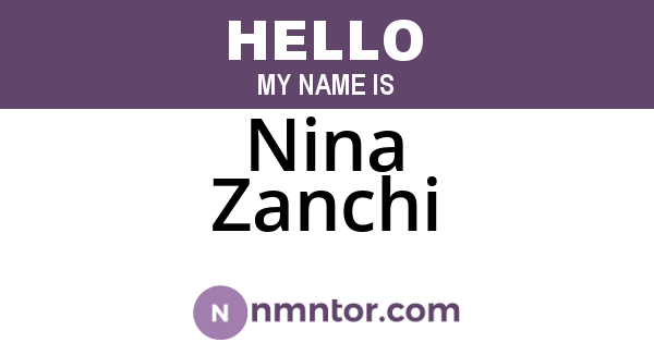 Nina Zanchi
