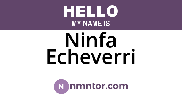 Ninfa Echeverri