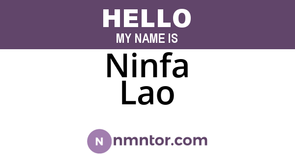 Ninfa Lao