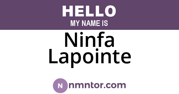 Ninfa Lapointe