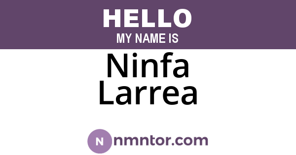 Ninfa Larrea