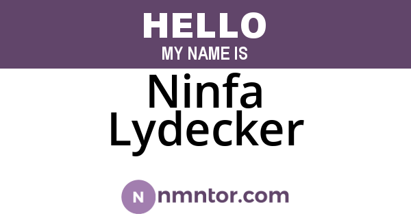 Ninfa Lydecker