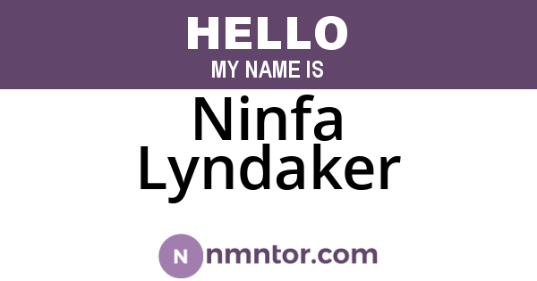 Ninfa Lyndaker